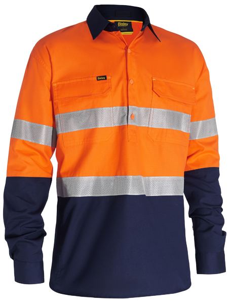 Bisley X Airflow‚ Closed Front Taped Hi Vis Ripstop Shirt - BSC6415T