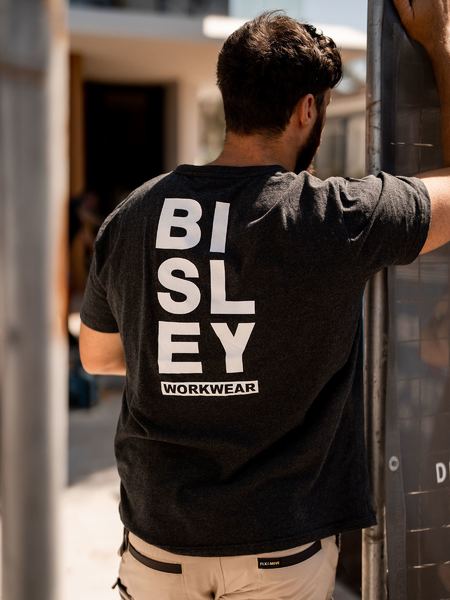 Bisley Cotton Vertical Logo Tee - BKT091