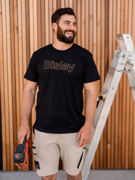 Bisley Cotton Outline Logo Tee - BKT084