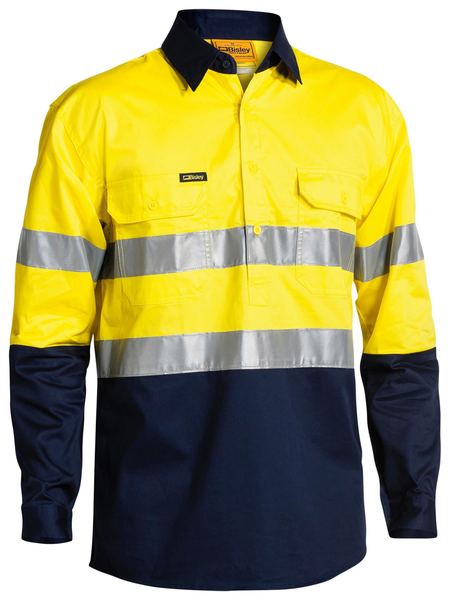 Bisley Taped Hi Vis Cool Lightweight Long Sleeve Mens Shirt - BSC6896