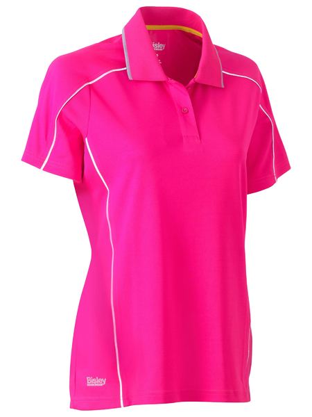 Bisley Womens Cool Mesh Polo With Reflective Piping - BKL1425