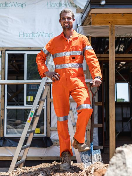 Bisley Taped Hi Vis Mens Drill Coverall - BC607T8