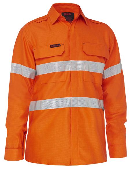 Bisley Mens Shirt Fire Retardant (FR) Apex 160 Tape - BS8339T