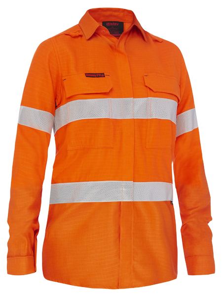 Bisley Womens Shirt Fire Retardant (FR) Apex 160 Tape - BL8339T