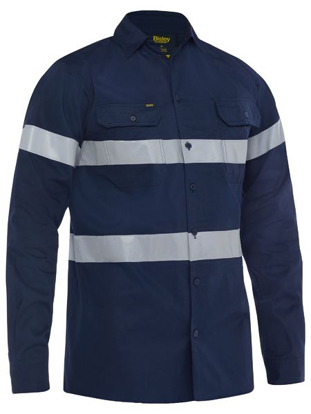 Bisley Taped Cool Lightweight Drill Shirt - BS6883T