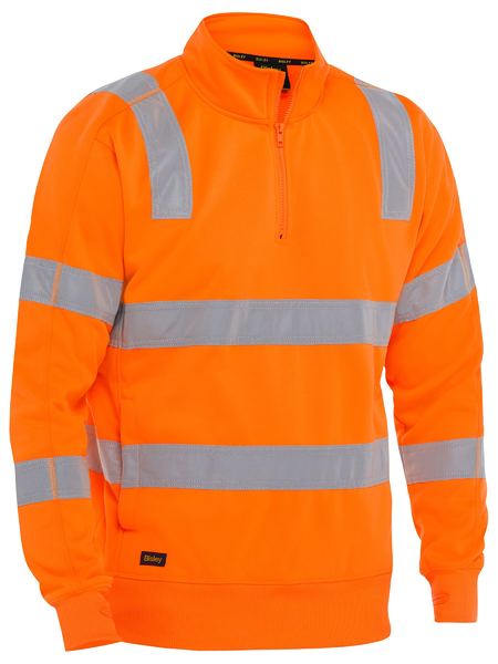 Bisley Taped Hi Vis 1/4 Zip Pullover - BK6814T