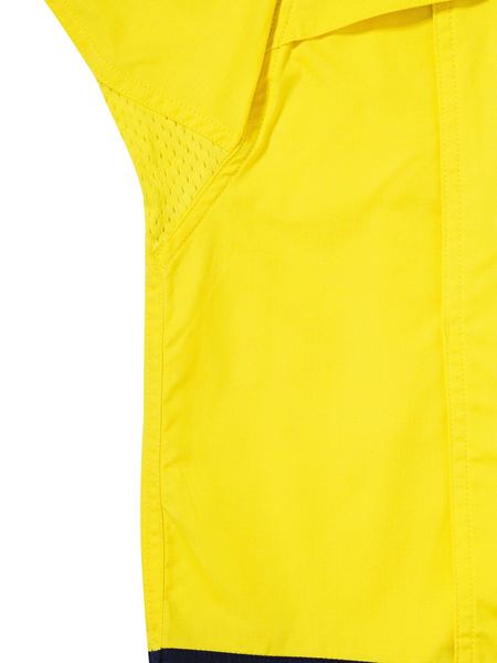 Bisley Mens X-Airflow Hi Vis Ripstop 2 Tone Long Sleeve Shirt - BS6415