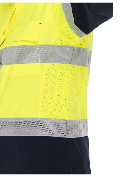 Bisley Womens X Airflow Hi Vis Taped Stretch Ripstop Shirt - BL6491T