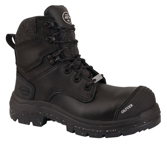 Oliver LACE UP ZIP SIDE 6" LADIES, 9.5, BLACK - 59-445Z