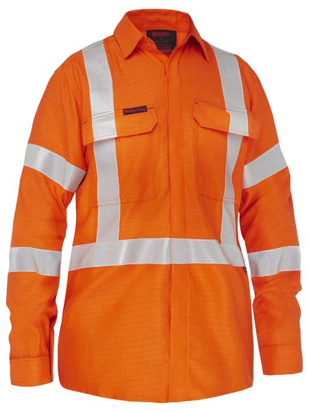 Bisley Womens Shirt Fire Retardant (FR) Apex 185 X Tape - BL8439XT