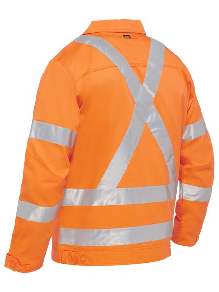 Bisley X Taped Hi Vis Drill Jacket With Liquid Repellent Finish - BJ6919XT