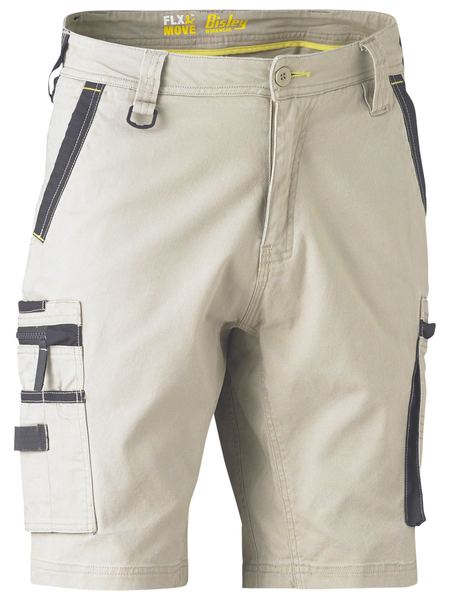 Bisley Flx & Move Stretch Utility Zip Unisex Cargo Shorts - BSHC1330