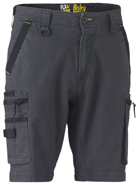 Bisley Flx & Move Stretch Utility Zip Unisex Cargo Shorts - BSHC1330