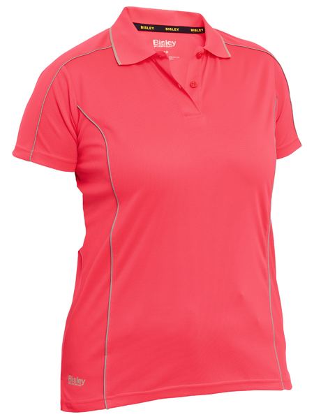 Bisley Womens Cool Mesh Polo With Reflective Piping - BKL1425