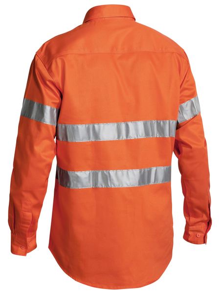 Bisley Taped Hi Vis Long Sleeve Mens Drill Shirt - BTC6482