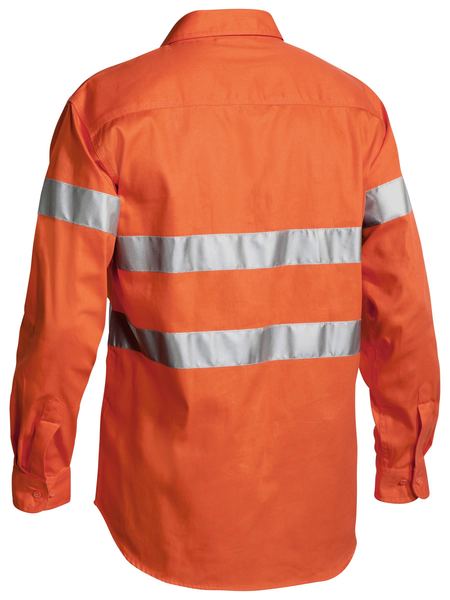 Bisley Taped Hi Vis Long Sleeve Mens Drill Shirt - BT6482