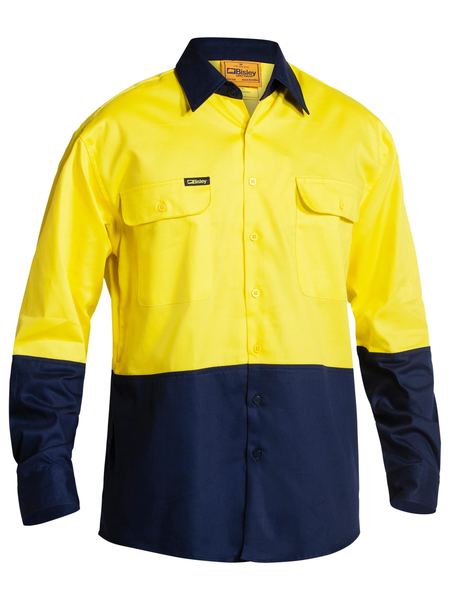 Bisley Hi Vis 2 Tone Long Sleeve Drill shirt - BS6267