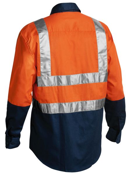 Bisley Taped Hi Vis 2 Tone Long Sleeve Mens Shirt - BS6267T