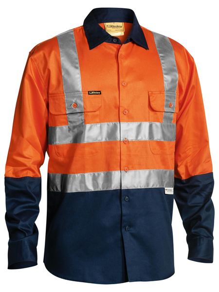 Bisley Taped Hi Vis 2 Tone Long Sleeve Mens Shirt - BS6267T