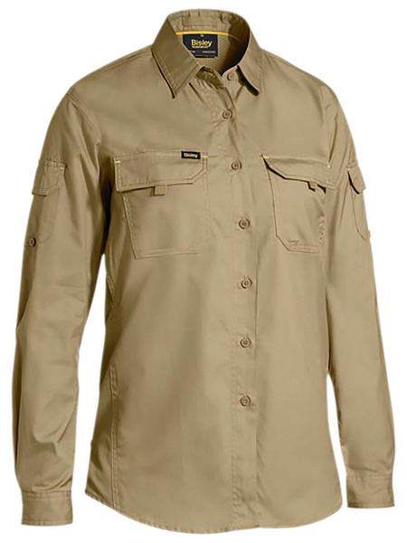 Bisley Womens X-Airflow Ripstop Long Sleeve Shirt - BL6414