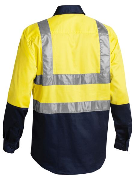 Bisley Taped Hi Vis 2 Tone Long Sleeve Mens Shirt - BS6267T