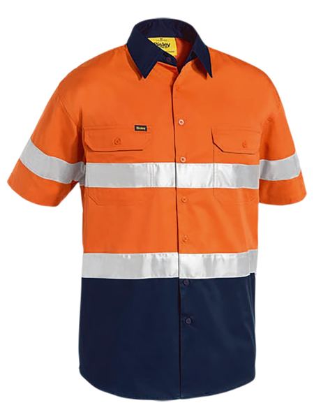 Bisley Taped Hi Vis Short Sleeve Mens Shirt - BS1896