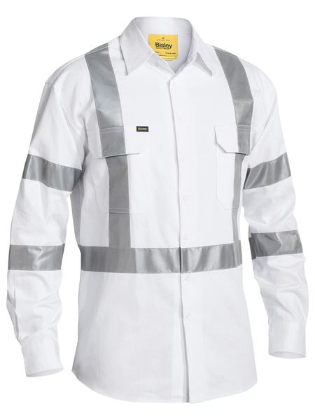 Bisley Taped Night Cotton Long Sleeve Mens Drill Shirt - BS6807T