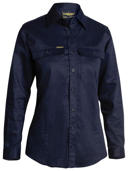 Bisley Womens Long Sleeve Drill Shirt - BL6339