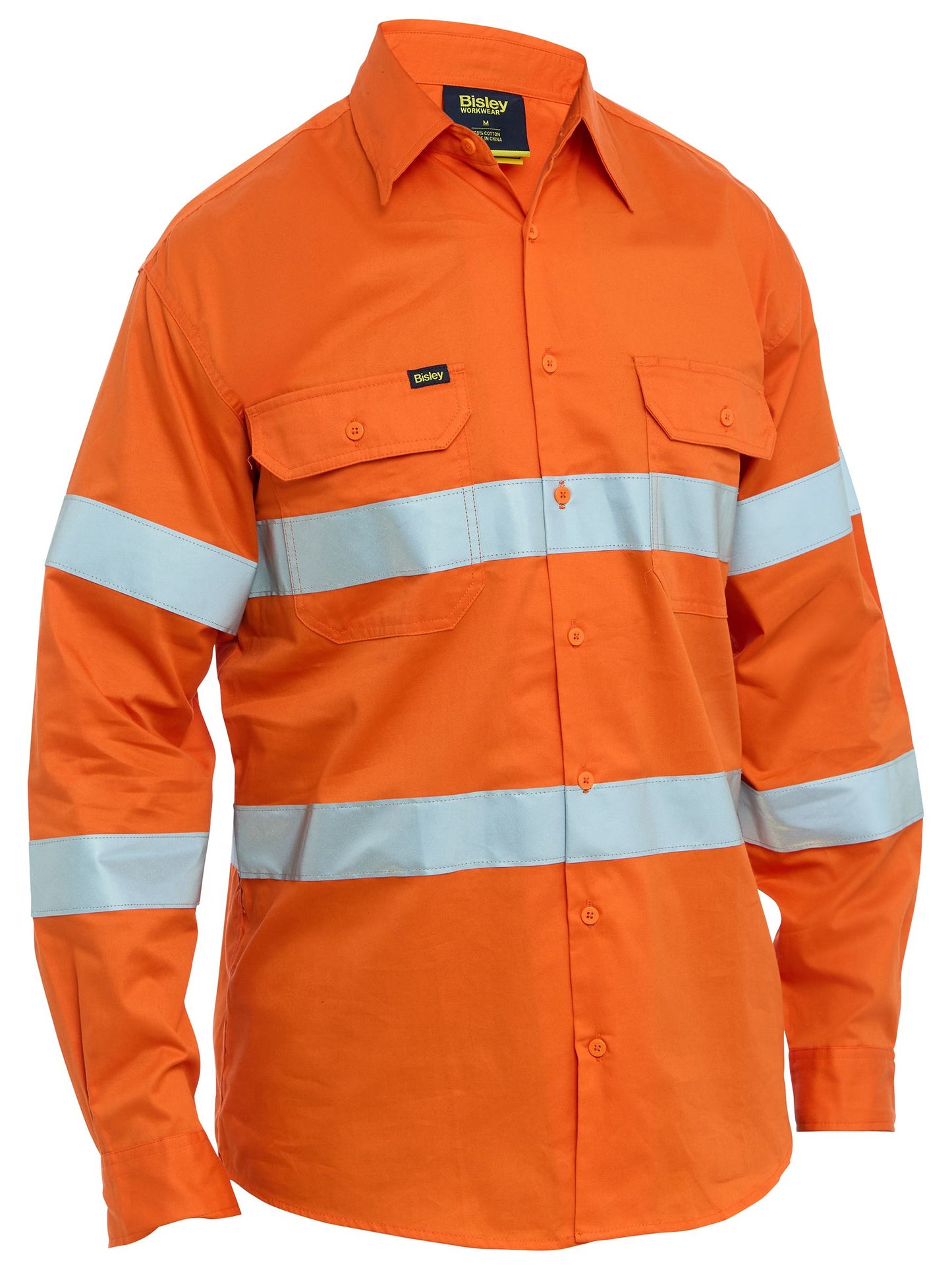 Bisley Taped Hi Vis Cool Lightweight Drill Shirt - BS6698T