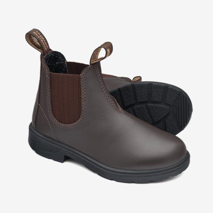 Blundstone Kids Chelsea Elastic Side Boots Chestnut Brown 630-Queensland Workwear Supplies