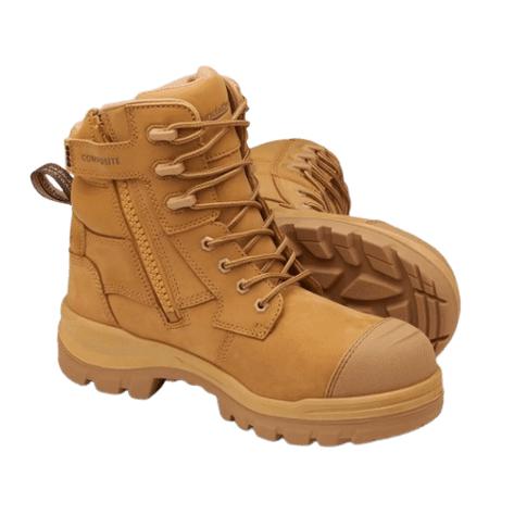 Blundstone RotoFlex Wheat Water Resistant Nubuck Zip Side Safety Boot - 8560-Queensland Workwear Supplies
