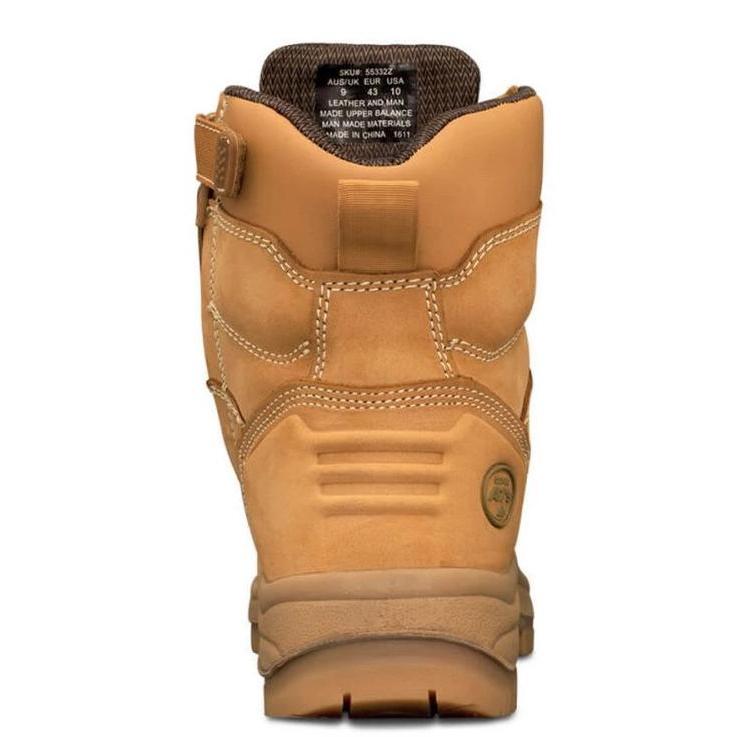 Oliver 150mm Wheat Zip Sided Boot - 55-332Z-Queensland Workwear Supplies