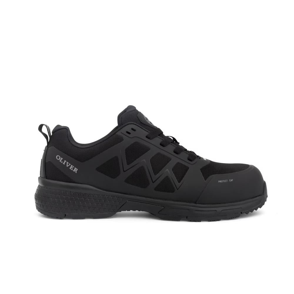 Oliver Black Lace Up Jogger Shoe - 40815-Queensland Workwear Supplies