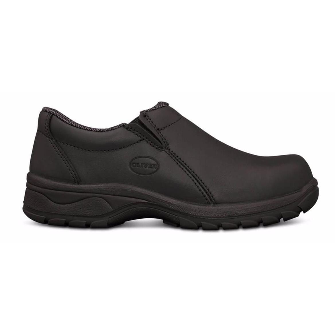 Oliver Womens Black Slip on Shoe - 49-430-Queensland Workwear Supplies