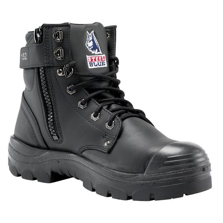 Steel Blue Argyle Zip Sided TPU/Bump Cap Boot - 332152-Queensland Workwear Supplies