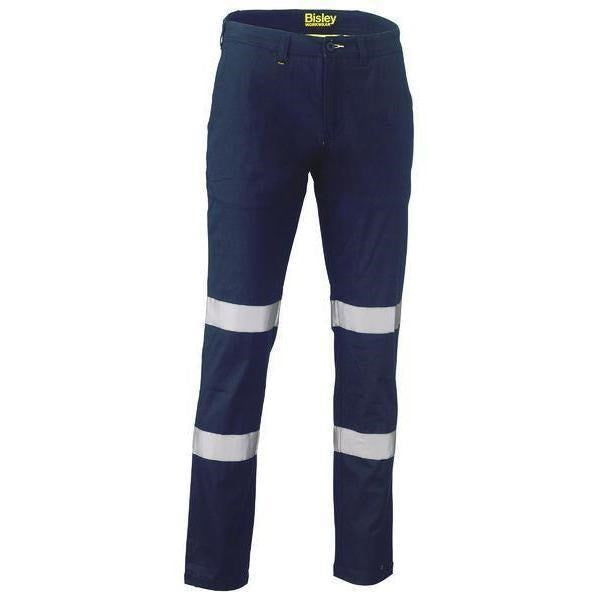 Bisley Taped Biomotion Stretch Cotton Drill Work Pants - BP6008T