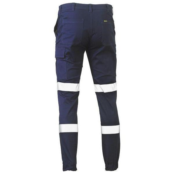 Bisley Taped Biomotion Stretch Cotton Drill Cargo Cuffed Pants - BPC6028T