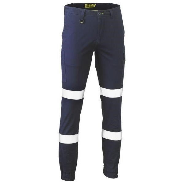 Bisley Taped Biomotion Stretch Cotton Drill Cargo Cuffed Pants - BPC6028T