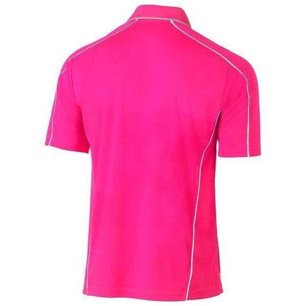 Bisley Cool Mesh Short Sleeve Polo With Reflective Piping - BK1425-Queensland workwear Supplies