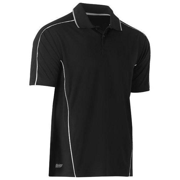 Bisley Cool Mesh Short Sleeve Polo With Reflective Piping - BK1425-Queensland workwear Supplies