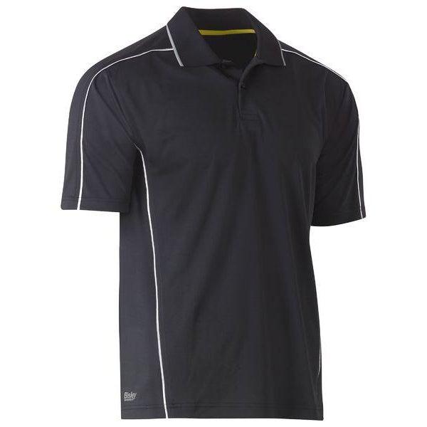 Bisley Cool Mesh Short Sleeve Polo With Reflective Piping - BK1425-Queensland workwear Supplies