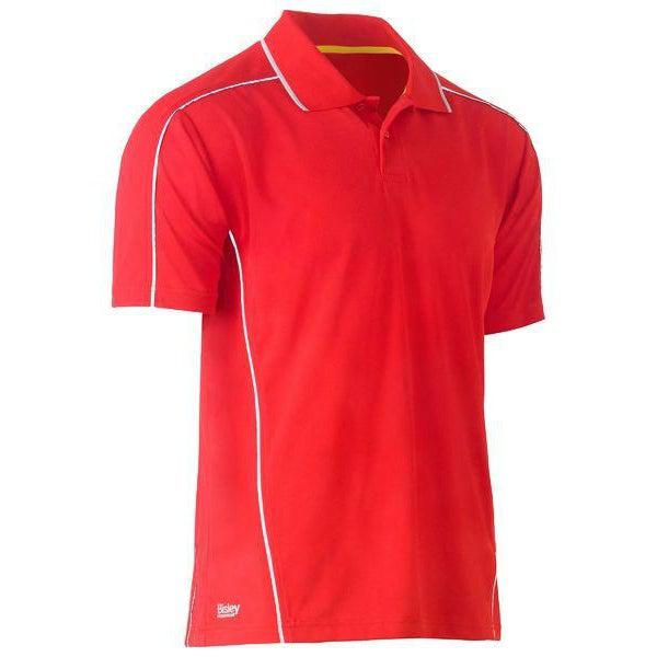 Bisley Cool Mesh Short Sleeve Polo With Reflective Piping - BK1425-Queensland workwear Supplies