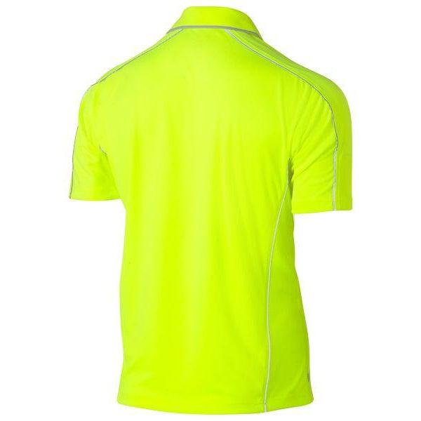 Bisley Cool Mesh Short Sleeve Polo With Reflective Piping - BK1425-Queensland workwear Supplies