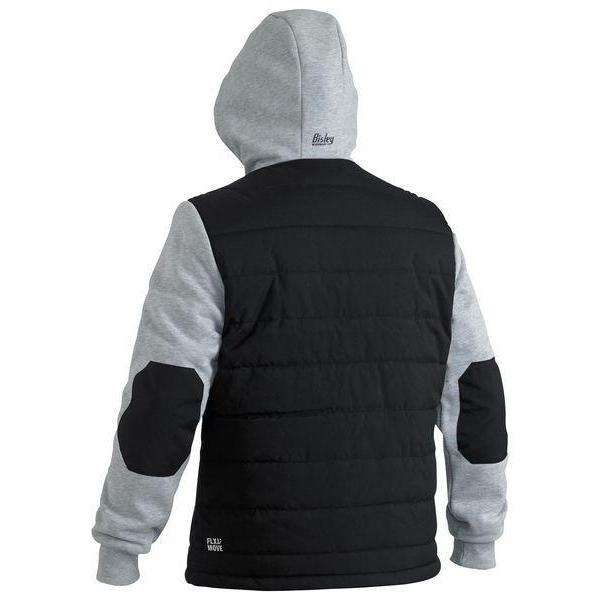 Bisley Flx & Move Contrast Puffer Fleece Hooded Unisex Jacket - BJ6944-Queensland workwear Supplies