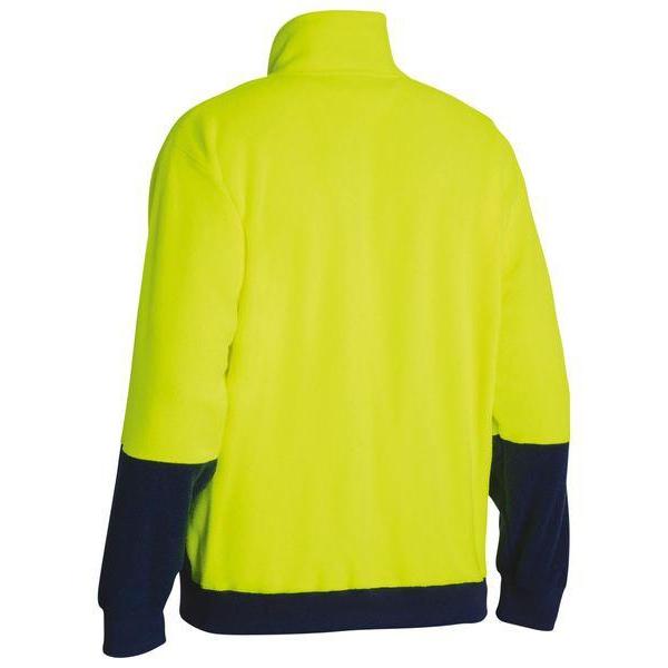 Bisley HiVis 1/4 Zip Unisex Polar Fleece Pullover - BK6889-Queensland workwear Supplies