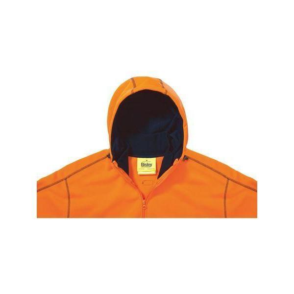 Bisley HiVis Front Zip Unisex Fleece Hoodie - BK6819-Queensland workwear Supplies