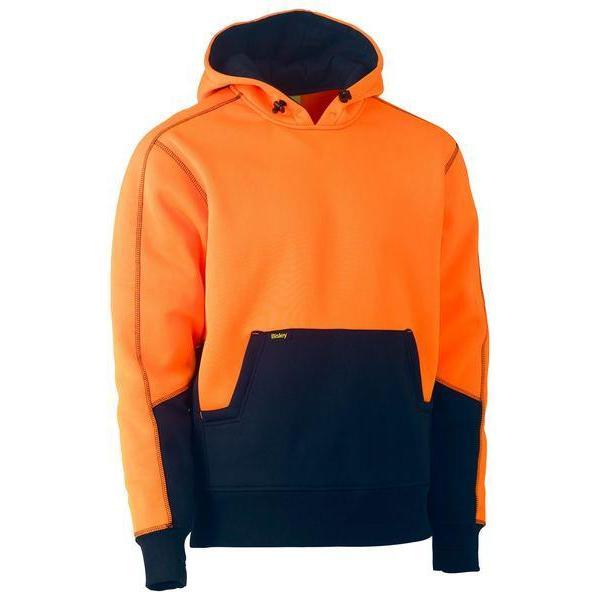 Bisley HiVis Unisex Fleece Hoodie Pullover - BK6619-Queensland workwear Supplies