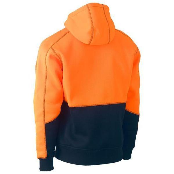 Bisley HiVis Unisex Fleece Hoodie Pullover - BK6619-Queensland workwear Supplies