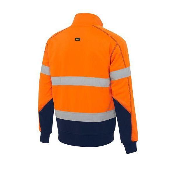 Bisley Taped HiVis 1/4 Zip Fleece Pullover With Sherpa Lining - BK6987T-Queensland workwear Supplies