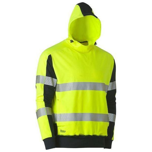 Bisley Taped HiVis 2 Tone Contrast 4 Way Stretchy Unisex Hoodie - BK6815T-Queensland workwear Supplies